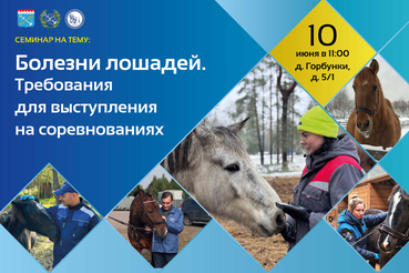 Анонс: семинар «Болезни лошадей. Требования для выступления на соревнованиях»
